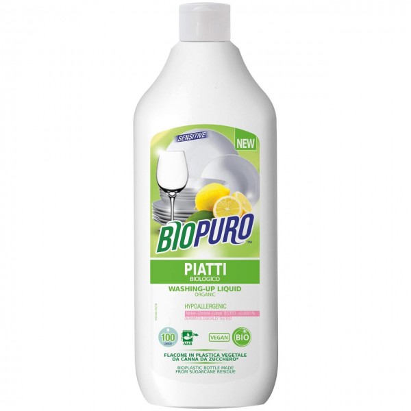 Detersivo concentrato per piatti biologico pelli sensibili 500ml Biopuro
