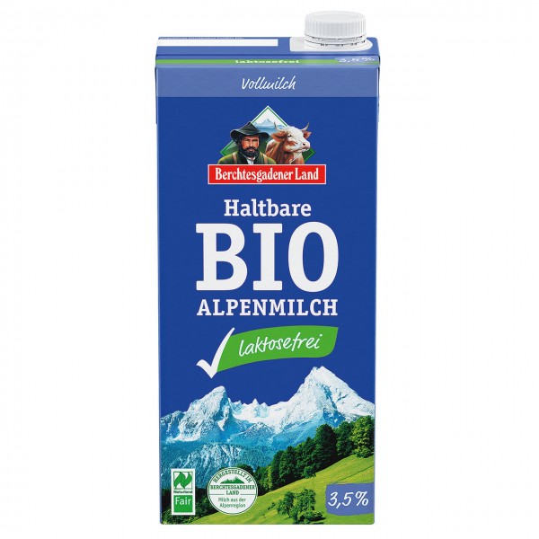 Latte intero UHT delattosato (<0,1%) 1L BERCHTESGADENER LAND