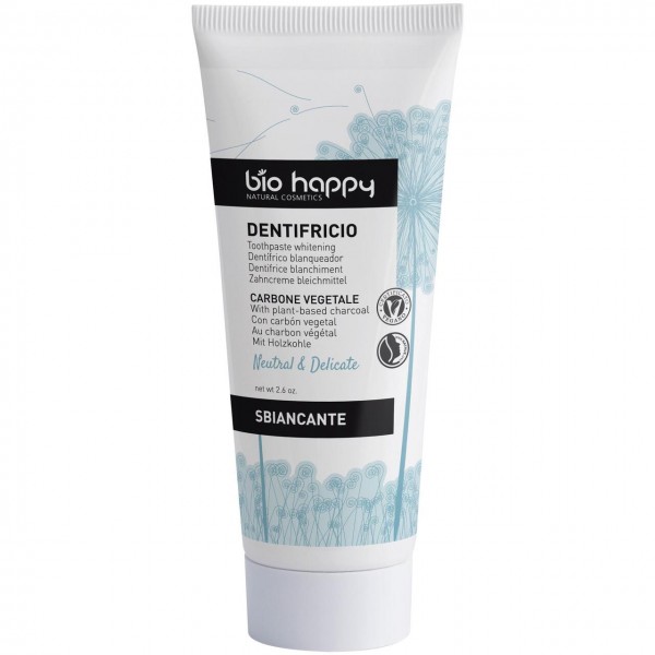 Neutral & delicate - dentifricio sbiancante carbone vegetale 75g BIO HAPPY