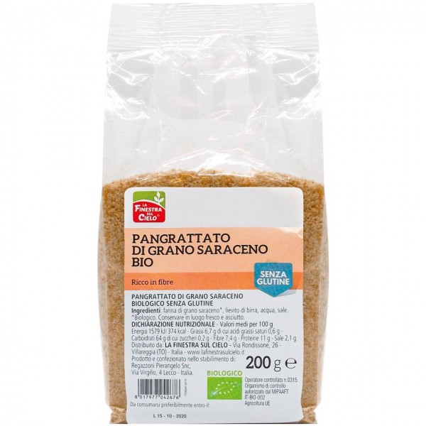 Pangrattato di grano saraceno 200g LA FINESTRA SUL CIELO