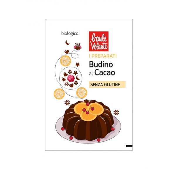 Preparato in polvere per Budino al Cioccolato Vegan Senza Glutine 31g BAULE VOLANTE