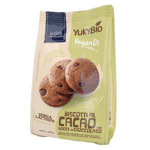 Biscotti al Cacao con Gocce di Cioccolato 250g Yukibio