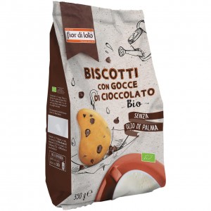 Biscotti con Gocce di Cioccolato 350g Fior di Loto