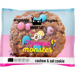 Biscotto cookies con Cocco, Caramelle e Cioccolato Vegan 50g Kookie Cat