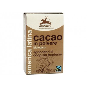 Cacao amaro in polvere senza zucchero 75g ALCE NERO
