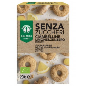 Ciambelline Limone e Zenzero Senza Zuccheri 200gr Probios