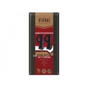 Cioccolato fondente 99% 80g VIVANI