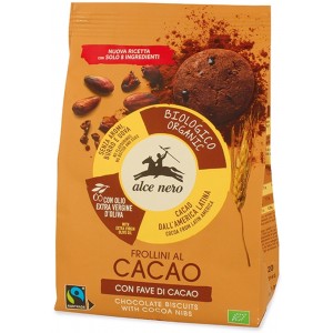 Frollini al Cacao con Fave di Cacao 250gr Alce Nero