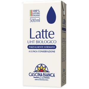 Latte Parzialmente Scremato UHT Italiano 500ml Cascina Bianca
