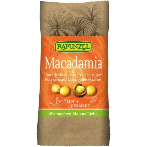 Noci di Macadamia tostate e salate 50g Rapunzel