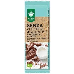 TAVOLETTA DI CIOCCOLATO AL LATTE SENZA ZUCCHERI AGGIUNTI 50g PROBIOS