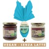 Uovo di pasqua Vegan + Duo creme spalmabile vegan bianca e cacao e nocciola