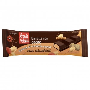Barretta con cacao e ripieno morbido (42%) alle arachidi 25g BAULE VOLANTE