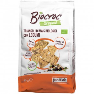 Biocroc triangoli con Legumi 40g Fior di Loto