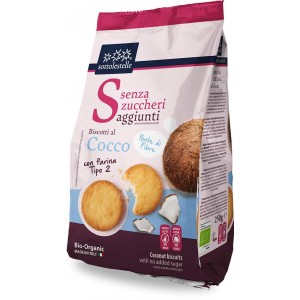 Biscotti al Cocco Senza Zuccheri Aggiunti 250gr Sottolestelle