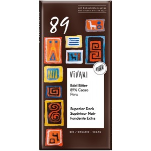 Cioccolato Superior Dark 89 Cocoa Però 80g Vivani