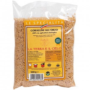Corallini integrali con farina d'orzo 500g La Terra e Il Cielo