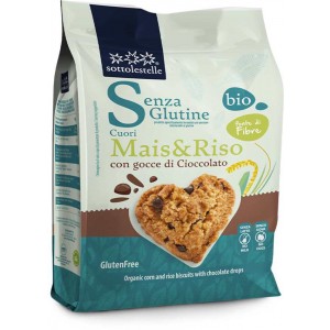 Cuori di Mais e Riso con Gocce di Cioccolato 250 G SOTTOLESTELLE