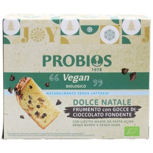 Dolce Natale Vegan Frumento con Gocce Cioccolato senza latte e uova 500g Probios