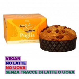 Dolce Pan Natale Vegan Mandorle e Arance candite senza latte e uova 500g Sottolestelle