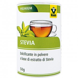 Dolcificante a base di estratto di Stevia in polvere 50g RAAB