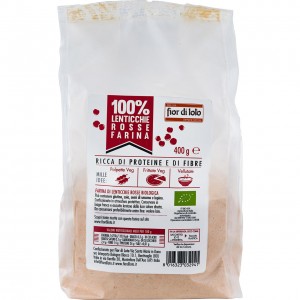 Farina di lenticchie rosse 400g FIOR DI LOTO
