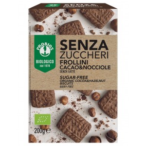 Frollini Cacao e Nocciole Senza Zuccheri aggiunti 200gr Probios