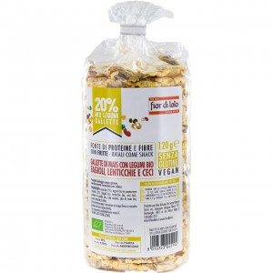 Gallette di mais con legumi 120g FIOR DI LOTO