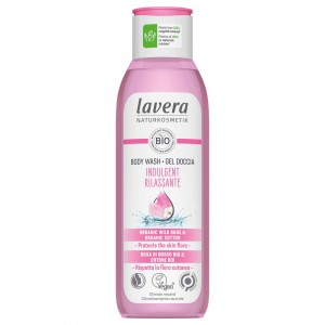 Gel doccia rilassante rosa di bosco e cotone 250ml LAVERA