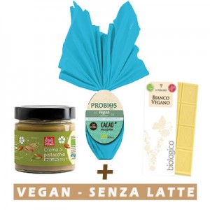 Uovo di Pasqua Vegan + Cuor di Pistacchio + Cioccolato Bianco Vegan