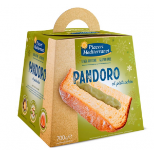 Pandoro senza Glutine al Pistacchio 700g Piaceri Mediterranei