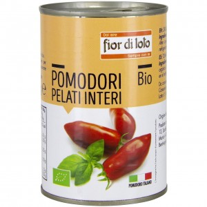 Pomodori Pelati Interi 400g Fior di Loto