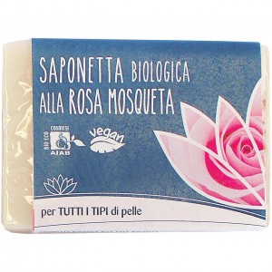 Saponetta biologica alla Rosa Mosqueta 100g Fior di Loto