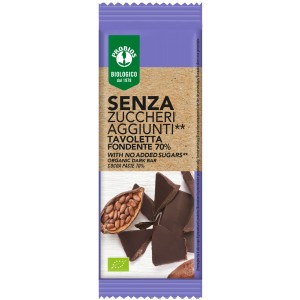 TAVOLETTA DI CIOCCOLATO FONDENTE SENZA ZUCCHERI AGGIUNTI 50g PROBIOS
