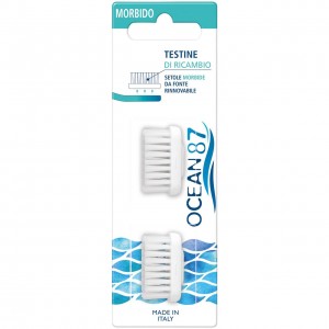 Testine intercambiabili - setole nylon - morbido 2pz OCEAN87