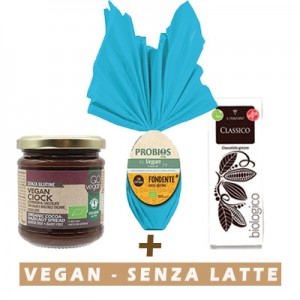 Uovo di pasqua Fondente + Cioccolato Grezzo Fondente + Crema di nocciola