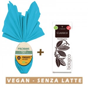 Uovo di pasqua Fondente Vegan + Cioccolato Grezzo Fondente Vegan