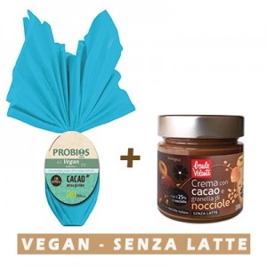 Uovo di Pasqua Vegan + Crema al Cacao con Granella di Nocciole