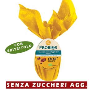 Uovo di Pasqua Fondente con Eritritolo Senza Zuccheri aggiunti 200g Probios