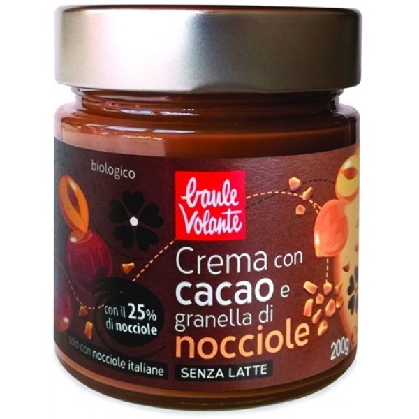 Crema cacao e granella di nocciole Senza Latte