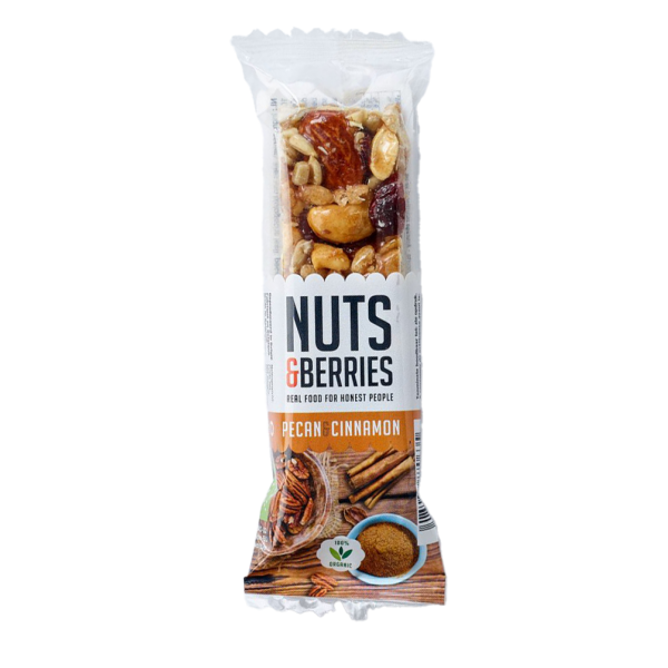 Barretta Noci Pecan e Cannella 30g Nuts&Berries