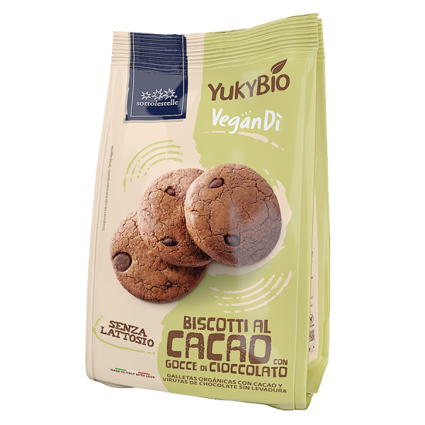 Biscotti al Cacao con Gocce di Cioccolato 250g Yukibio