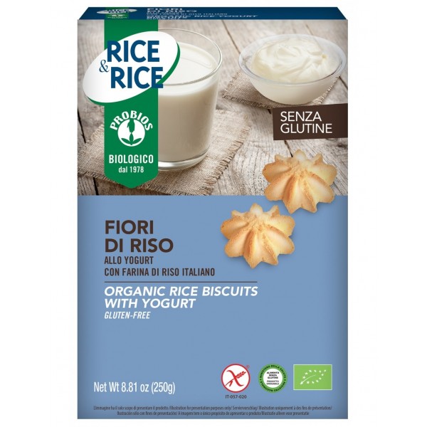 Biscotti fiori di riso allo yogurt 250g RICE&RICE