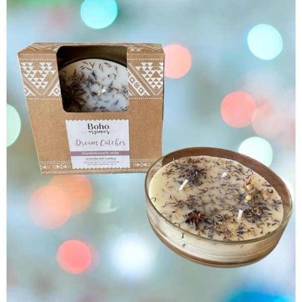 Candela naturale 3 stoppini Dream Catcher 200g Boho Organic