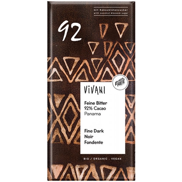 Cioccolato fondente 92% Panama 80g VIVANI