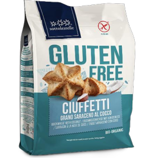 Ciuffetti di Saraceno al Cocco Vegan Senza Glutine 200g Sottolestelle