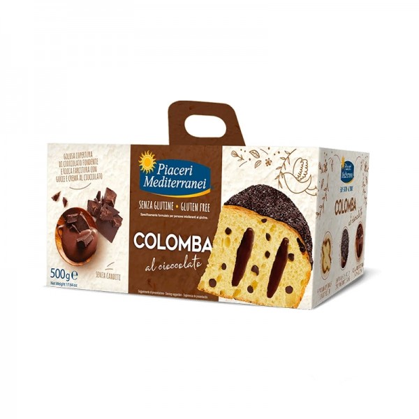 Colomba al Cioccolato senza glutine 500g Piaceri Mediterranei