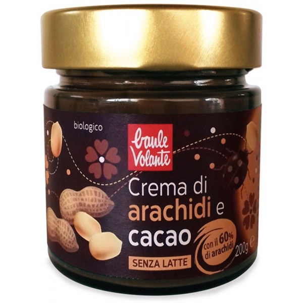 Crema Spalmabile di Arachidi e Cacao Vegan 200gr Baule Volante