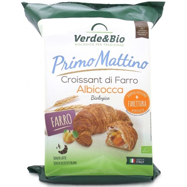 Croissant Vegano di Farro con Albicocca 4x60g Verde & Bio