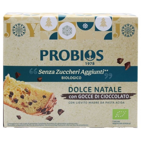 Dolce Natale senza Zuccheri aggiunti con Gocce di Cioccolato 500g Probios